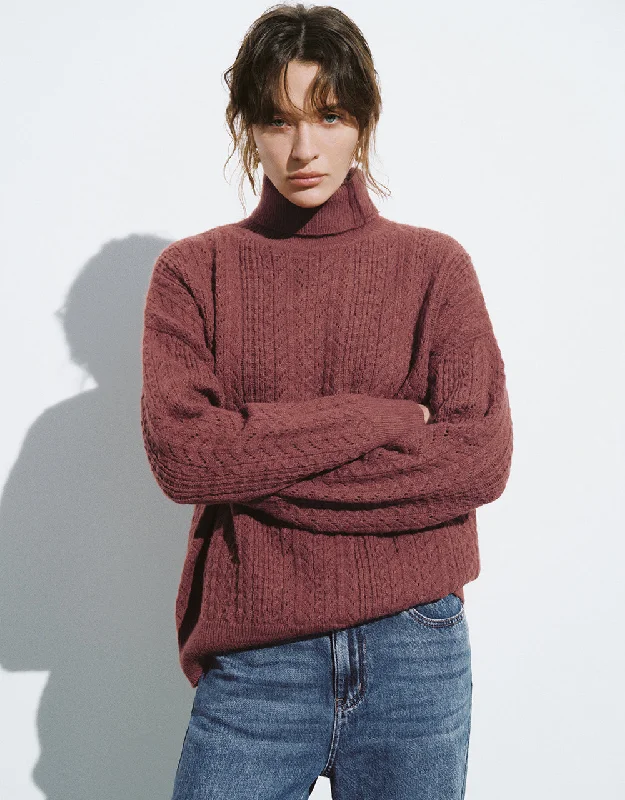 Knitted CrewneckStand Collar Knitted T-ShirtRecycled Fabric Knit Tops