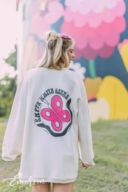 Kappa Butterfly Corduroy SweatshirtCrewneckplain